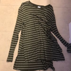 BP long green stripe shirt